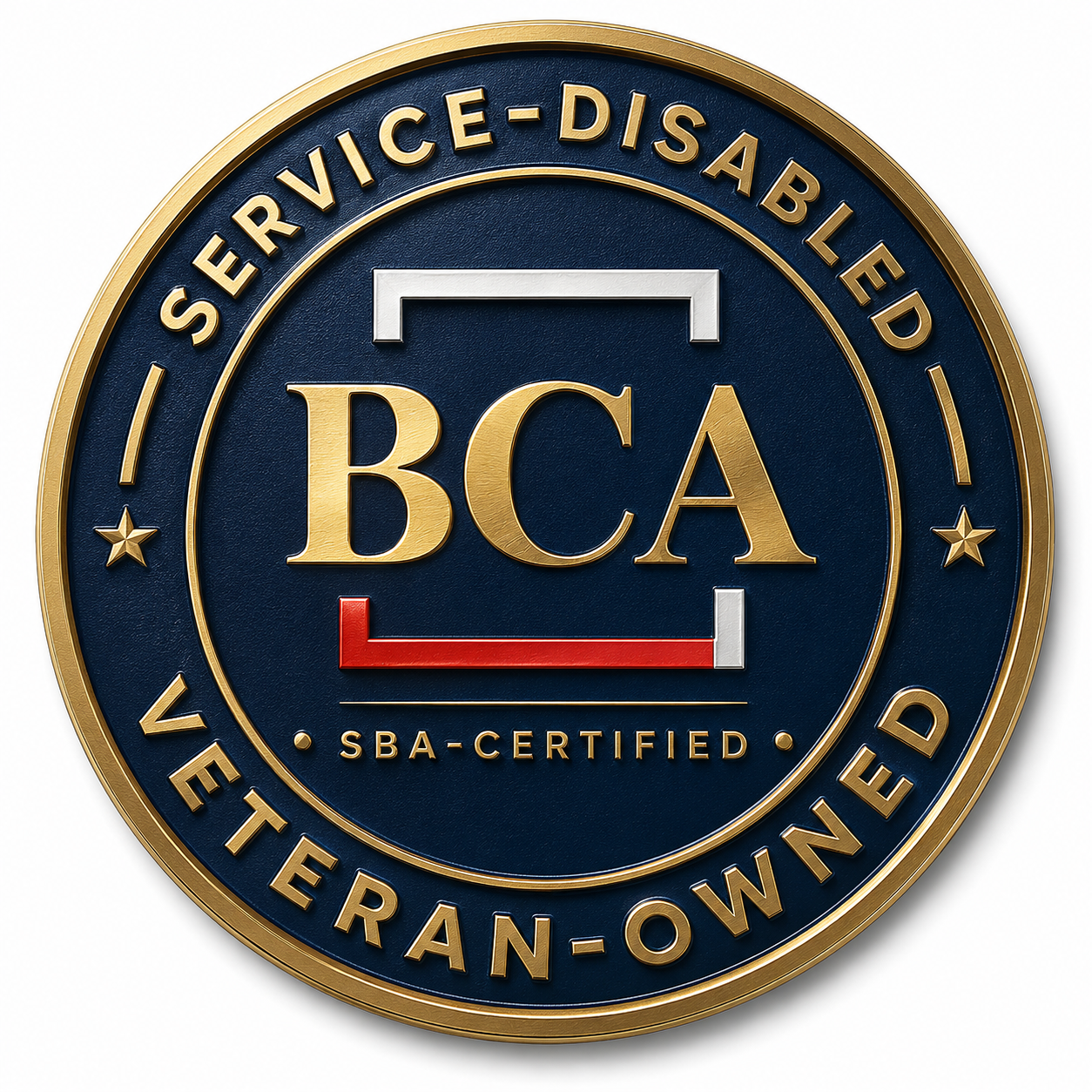 BCA SBA-Certified Service-Disabled Veteran-Owned badge